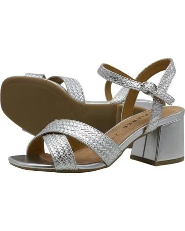 LAPIERCE LAPIERCE PASTOR RT07 SANDALEN MIT METALLISIERTEM BLOCKABSATZ PLATA