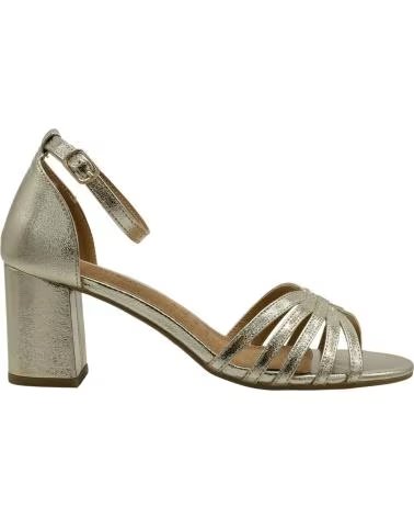LAPIERCE BLOCKABSATZ-SANDALETTE MIT GEFLOCHTENEN RIEMCHEN UND SCHNALLENVERSCHLUSS ORO