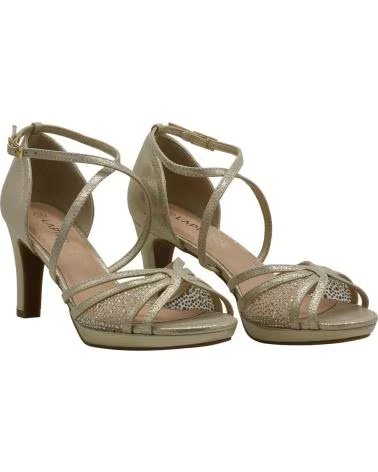LAPIERCE PASTOR MC09 ELEGANTE SANDALE MIT RIEMCHEN ORO