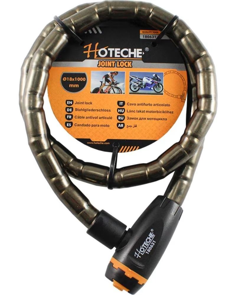 HOTECHE CANDADO DE SEGURIDAD ARTICULADO HOTECHE PARA VEHÍCULOS MULTICOLOR