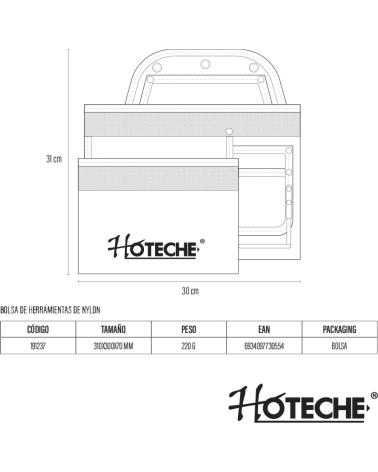 HOTECHE CINTURÓN PORTAHERRAMIENTAS HOTECHE CON MÚLTIPLES BOLSILLOS MULTICOLOR