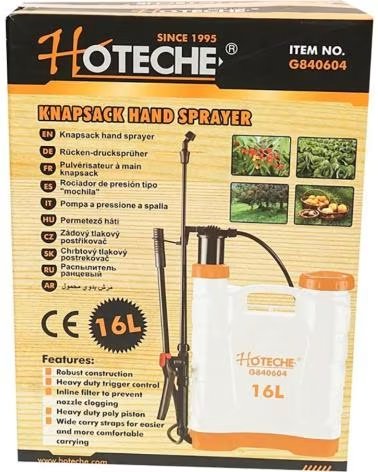 HOTECHE PULVERIZADOR COSTAL HOTECHE 16L PARA JARDINAGEM MULTICOLOR