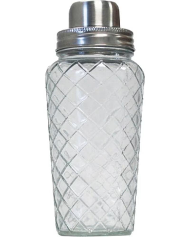 QUID COQUETELEIRA DE VIDRO COM TAMPA DE METAL 500ML MULTICOLOR