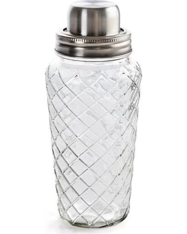 QUID COQUETELEIRA DE VIDRO COM TAMPA DE METAL 500ML MULTICOLOR