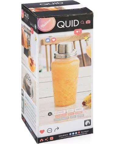 QUID COQUETELEIRA DE VIDRO COM TAMPA DE METAL 500ML MULTICOLOR