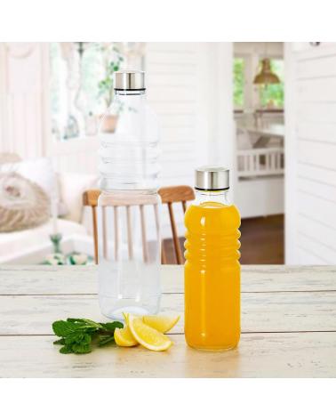 QUID BOTELLA DE VIDRIO CON TAPÓN METÁLICO PARA BEBIDAS MULTICOLOR