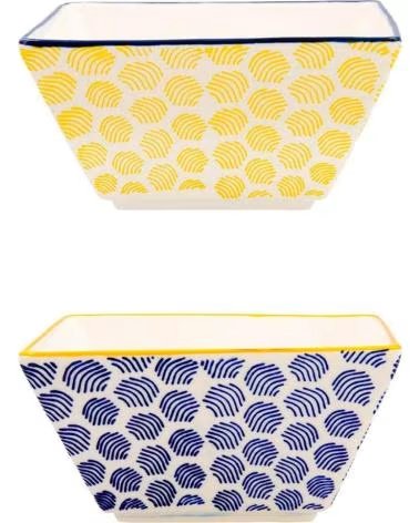 QUID CONJUNTO DE TIGELAS DECORATIVAS COM PADRÃO GEOMÉTRICO MULTICOLOR