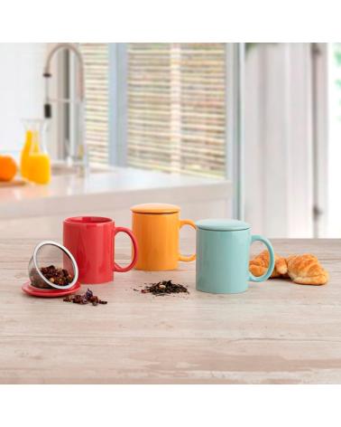 QUID SET DE TAZAS INFUSORAS QUID 33CL CON FILTRO Y TAPA MULTICOLOR