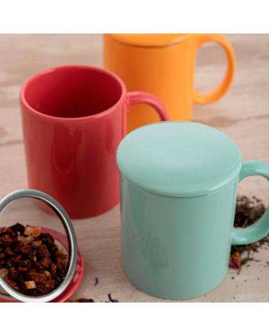 QUID SET DE TAZAS INFUSORAS QUID 33CL CON FILTRO Y TAPA MULTICOLOR