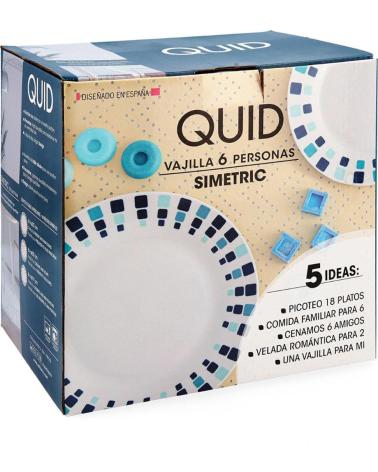 QUID VAJILLA QUID DE 5 PIEZAS CON DISEÑO GEOMÉTRICO MULTICOLOR
