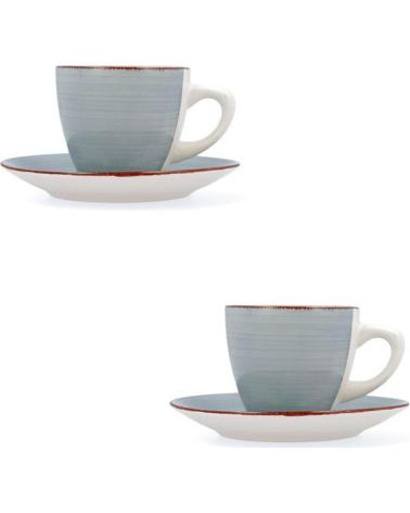 QUID JUEGO DE TAZAS QUID CON PLATO MULTICOLOR