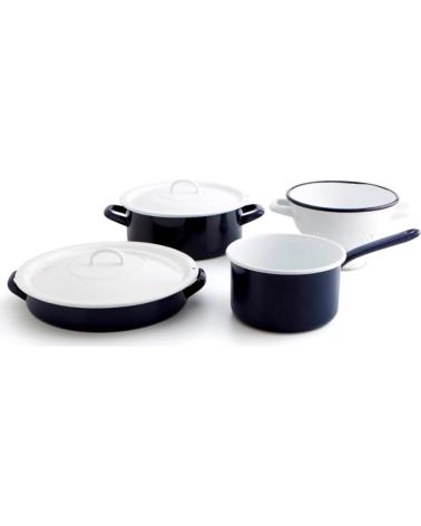 QUID SET DE COCINA ESMALTADO QUID AZUL Y BLANCO MULTICOLOR