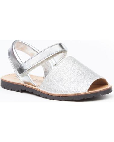 Sandalias de Niña ANGELITOS AVARCA PIEL 208 PLATA