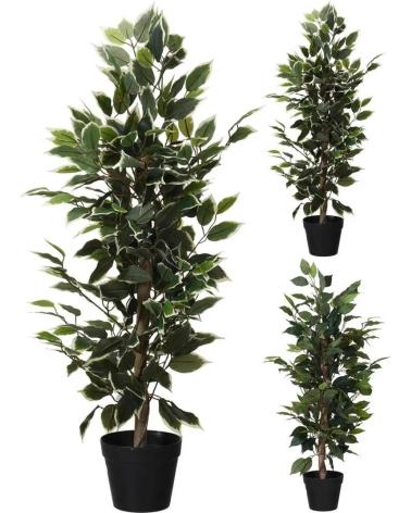 PROGARDEN PLANTA ARTIFICIAL FICUS DECORATIVO CON MACETA NEGRA MULTICOLOR