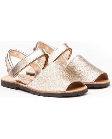 ANGELITOS SANDALES POUR FILLE AVARCA CUIR PLATINE 208 PLATINO