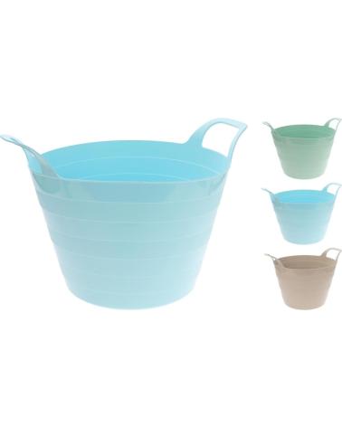 PROGARDEN CESTA MULTIUSOS CON ASAS FLEXIBLE MULTICOLOR
