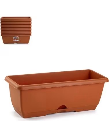 PLASTICFORTE FIORIERA RETTANGOLARE IN PLASTICA RESISTENTE PER ESTERNI MULTICOLOR
