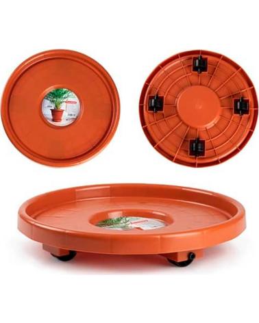 PLASTICFORTE PLATAFORMA RODANTE PARA MACETAS CON RUEDAS MULTICOLOR