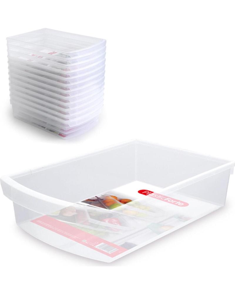 PLASTICFORTE ORGANIZADOR MULTIUSOS APILABLE TRANSPARENTE MULTICOLOR