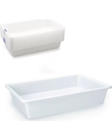 PLASTICFORTE BANDEJA RETANGULAR MULTIUSO DE PLÁSTICO RESISTENTE MULTICOLOR