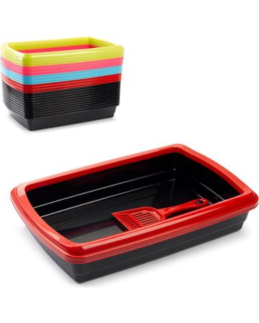 PLASTICFORTE PLASTICFORTE BANDEJA SANITARIA PARA MASCOTAS CON PALA MULTICOLOR