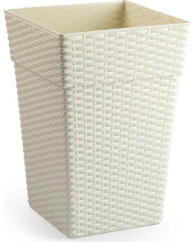 PLASTICFORTE PAPELERA RECTANGULAR PLASTICFORTE CON TEXTURA TRENZADA MULTICOLOR