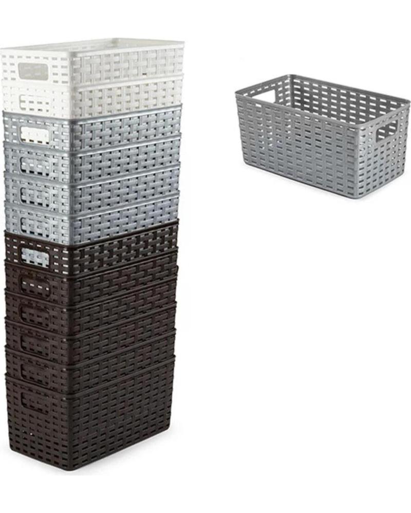 PLASTICFORTE PLASTICFORTE SET DE CESTAS ORGANIZADORAS APILABLES MULTICOLOR