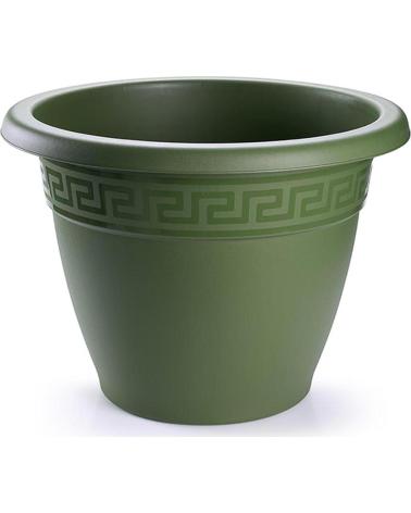 PLASTICFORTE MACETA DECORATIVA CON RELIEVE GRIEGO MULTICOLOR