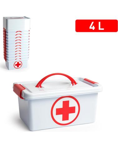 PLASTICFORTE BOTIQUÍN DE PRIMEROS AUXILIOS PORTÁTIL 4 LITROS MULTICOLOR