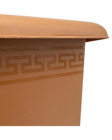 PLASTICFORTE MACETA CUADRADA PLASTICFORTE CON DISEÑO DE GRECA MULTICOLOR