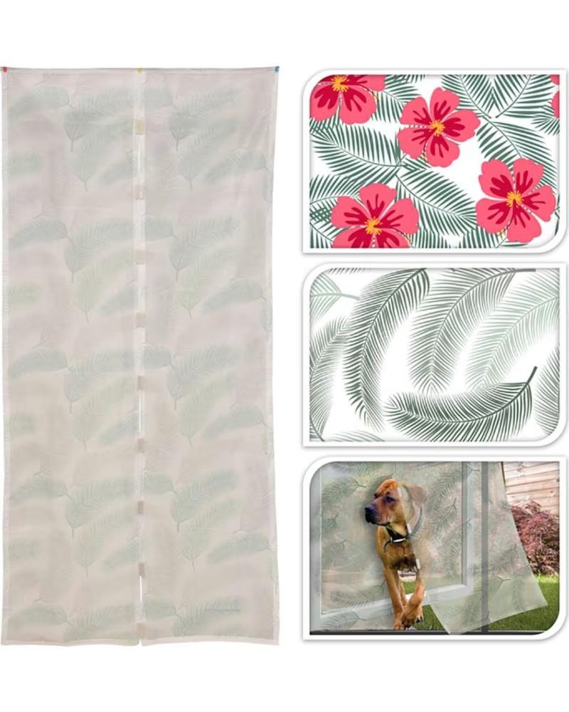 PROGARDEN CORTINA MOSQUITEIRA MAGNÉTICA PROGARDEN COM ESTAMPADO FLORAL MULTICOLOR