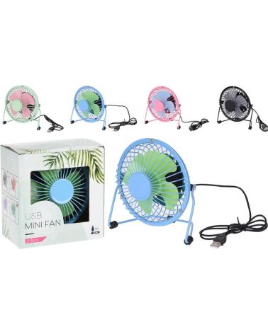 PROGARDEN VENTILADOR DE SOBREMESA USB METÁLICO PROGARDEN MULTICOLOR