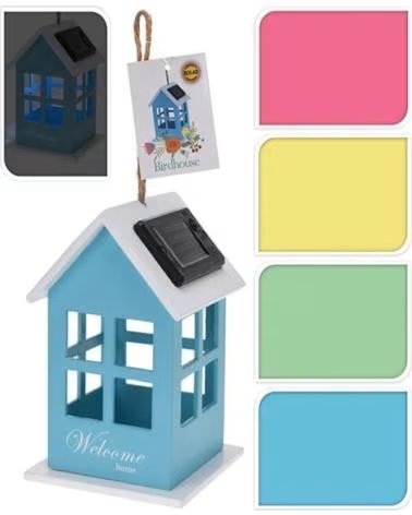 PROGARDEN LÂMPADA SOLAR DECORATIVA DESIGN CASINHA COM PAINEL FOTOVOLTAICO MULTICOLOR