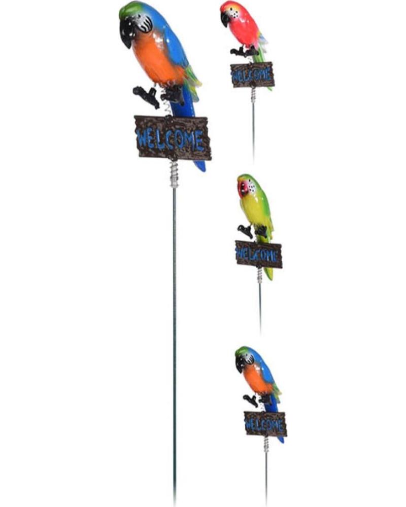 PROGARDEN ESTACA DECORATIVA PROGARDEN CON FIGURAS DE LOROS MULTICOLOR