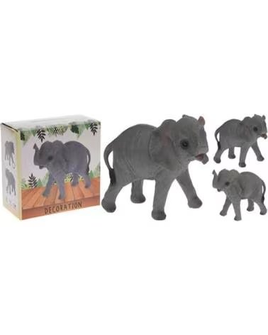 PROGARDEN ENSEMBLE DE FIGURINES DÉCORATIVES FAMILLE D´ÉLÉPHANTS MULTICOLOR