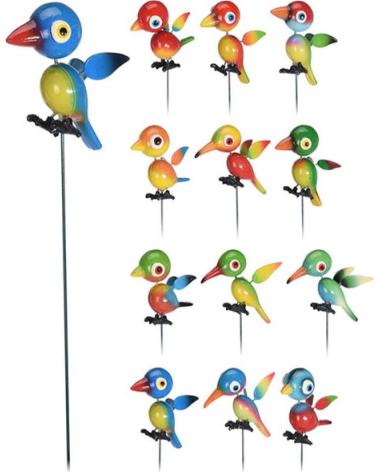 PROGARDEN ESTACA DECORATIVA PARA JARDÍN DISEÑO AVES MULTICOLOR MULTICOLOR