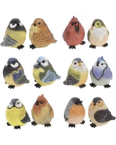 PROGARDEN CONJUNTO DECORATIVO DE FIGURAS DE PÁSSAROS DE JARDIM MULTICOLOR