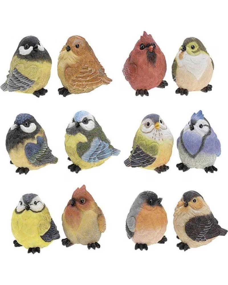 PROGARDEN DECORATIVE GARDEN BIRD FIGURINE SET MULTICOLOR