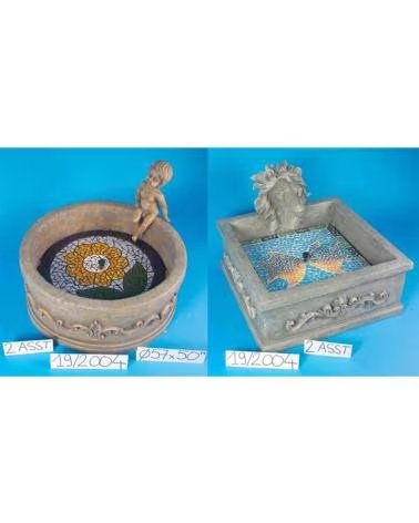 FOX FONTE DECORATIVA DE EXTERIOR PARA JARDIM E PISCINA MULTICOLOR