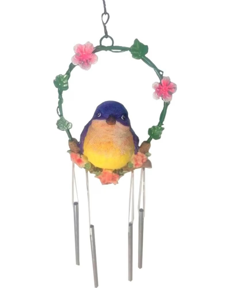 PROGARDEN DEKORATIVES WINDSPIEL MIT VOGEL- UND BLUMENMOTIV MULTICOLOR