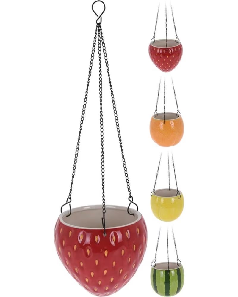 PROGARDEN PROGARDEN HÄNGENDER DEKORATIVE PFLANZTOPF MIT HALTERUNG MULTICOLOR