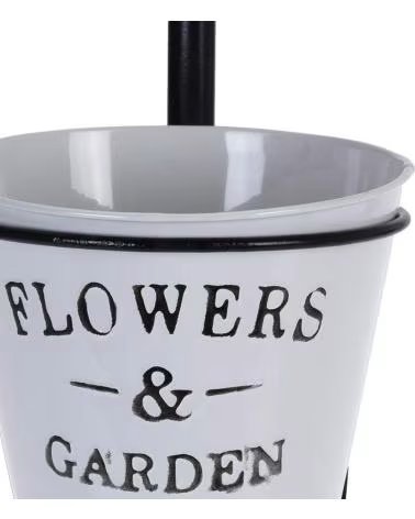 PROGARDEN DEKORATIVER METALL-PFLANZTOPF MIT WILLKOMMENSSCHILD MULTICOLOR