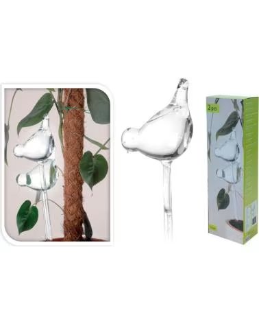 PROGARDEN PROGARDEN CONJUNTO DE 2 DISPENSADORES DE ÁGUA PARA PLANTAS, DESIGN PÁSSARO, 25 CM MULTICOLOR