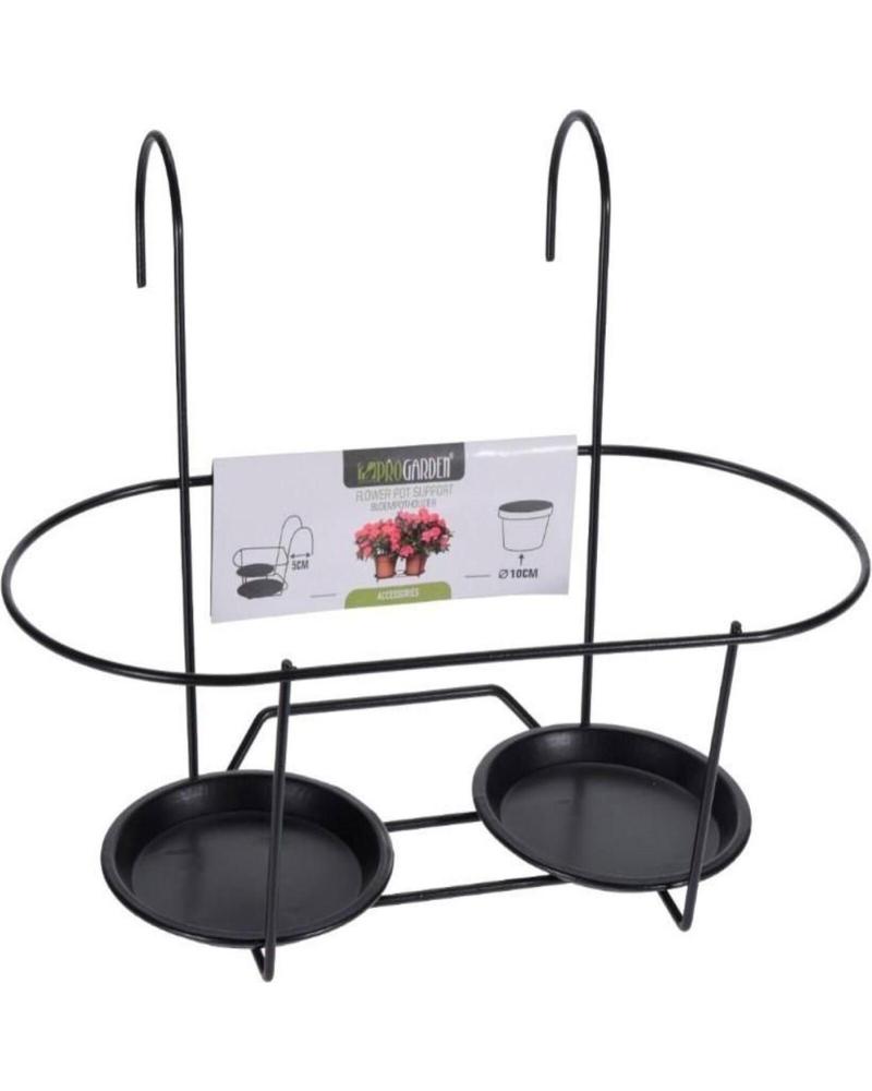 PROGARDEN SOPORTE COLGANTE PARA BALCÓN PROGARDEN CON DOBLE MACETERO MULTICOLOR