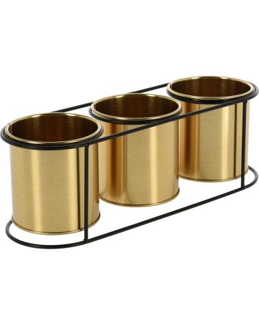 PROGARDEN ORGANIZADOR DE SOBREMESA CON 3 MACETEROS METÁLICOS MULTICOLOR