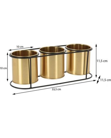 PROGARDEN ORGANIZADOR DE SOBREMESA CON TRES RECIPIENTES ESTILO MINIMALISTA MULTICOLOR