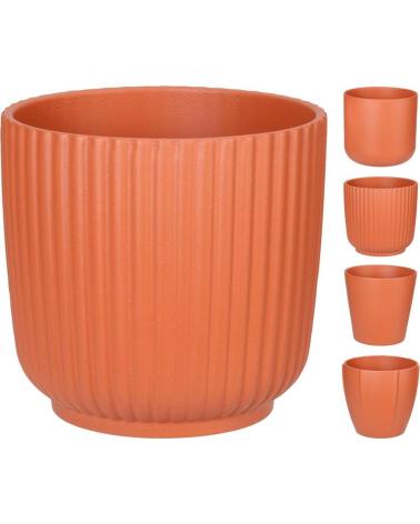 PROGARDEN MACETA ESTRIADA TERRACOTA DISEÑO CONTEMPORÁNEO MULTICOLOR
