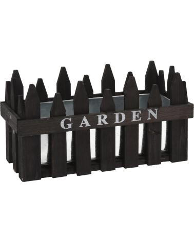 PROGARDEN MACETERO DECORATIVO ESTILO VALLA DE MADERA CON INSCRIPCIÓN GARDEN MULTICOLOR
