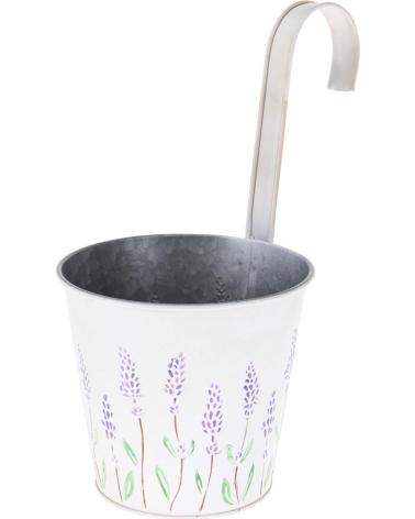 PROGARDEN MACETERO COLGANTE METÁLICO CON ESTAMPADO FLORAL MULTICOLOR