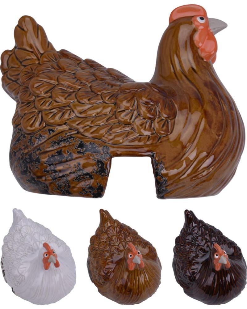 PROGARDEN PROGARDEN FIGURA DECORATIVA GALLINA PARA JARDÍN MULTICOLOR